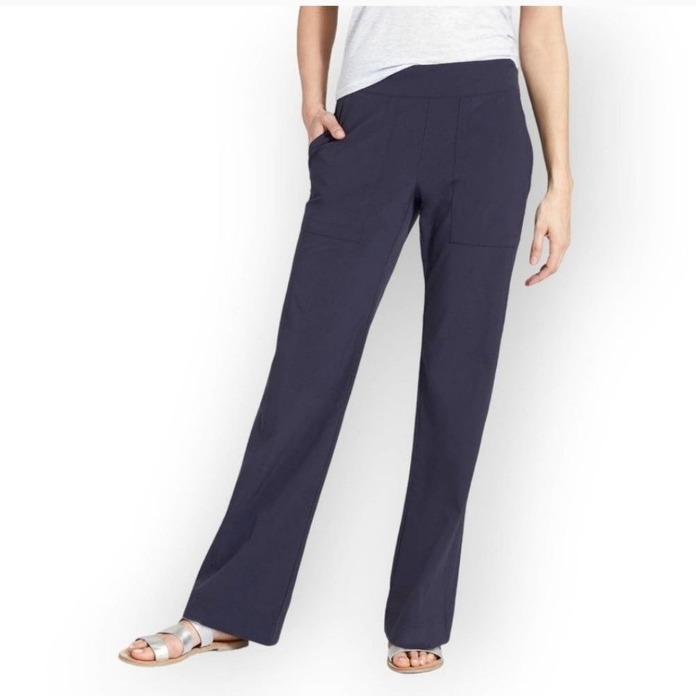 Athleta Wide Leg Chelsea Pants in Navy, Size 10